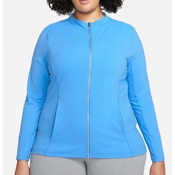 Nike Yoga Dri-FIT Luxe Women's Fitted Jacket Active Size XXL DD5533-462 Blue NWT - Picture 1 of 10
